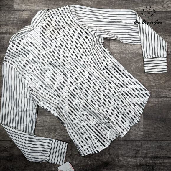 Anne Klein Button Front Long Sleeve Top Size 10 - Picture 5 of 5